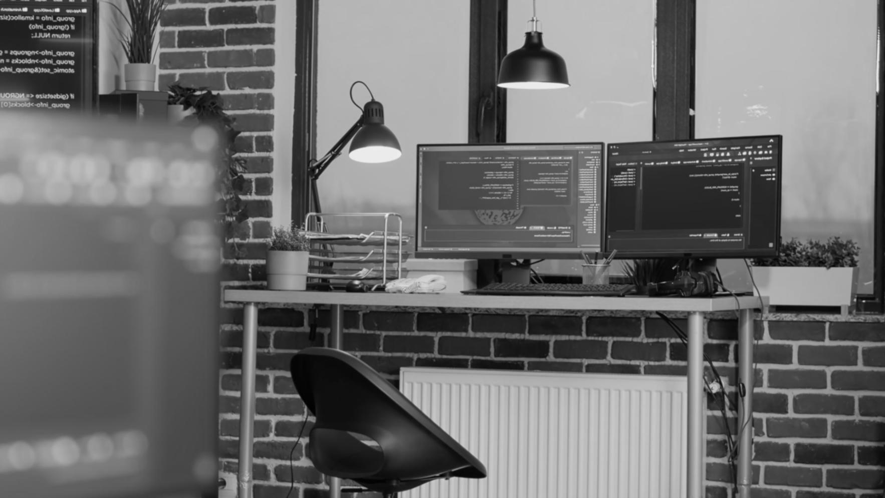 Modern mobile development workspace showing multiple devices and development tools